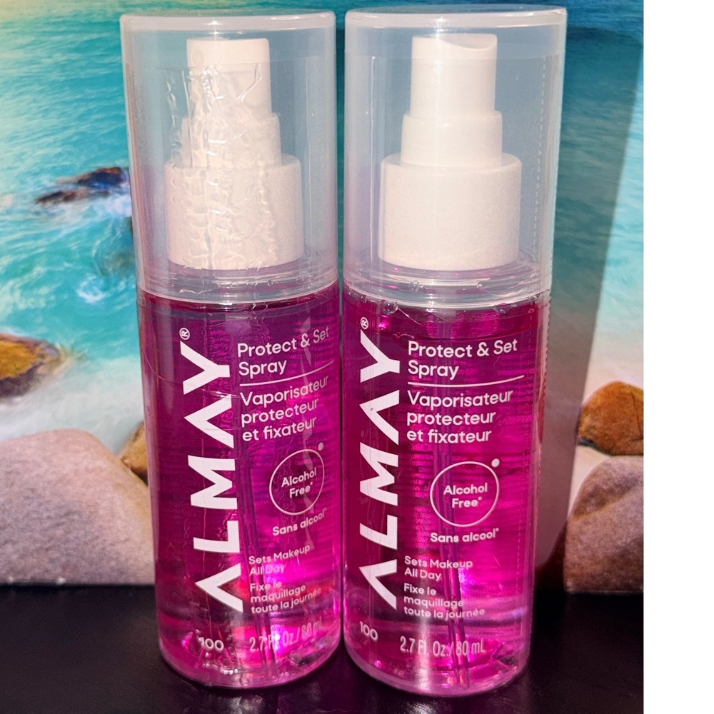 Almay Protect & Set Spray Alcohol Free Makeup Setting Mist 2.7oz Ea New 2 Pack